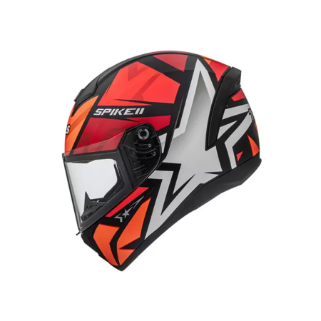 Capacete Peels Spike II 1 ST - Preto Fosco e Vermelho