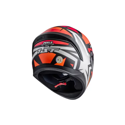 Capacete Peels Spike II 1 ST - Preto Fosco e Vermelho