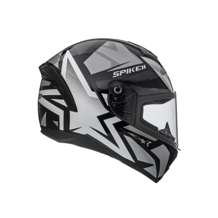 Capacete Peels Spike II 1 ST - Preto e Prata
