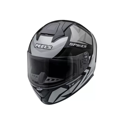 Capacete Peels Spike II 1 ST - Preto e Prata