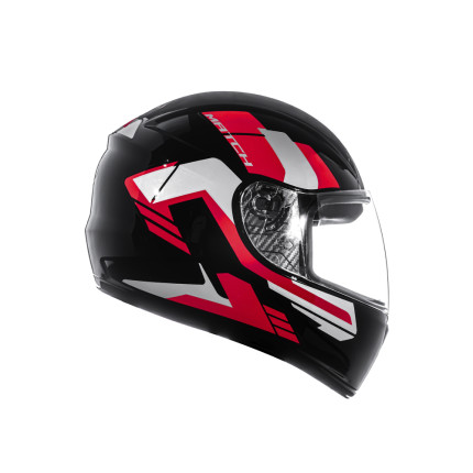 Capacete FLY F9 HG Match - Preto e Vermelho