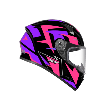 Capacete EBF X-troy FF526 Crush - Preto / Rosa / Roxo