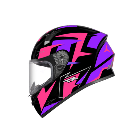 Capacete EBF X-troy FF526 Crush - Preto / Rosa / Roxo