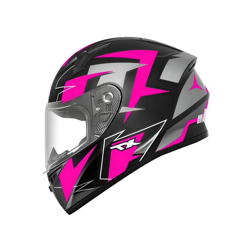 Capacete EBF X-troy FF526 Crush - Preto e Rosa Fosco