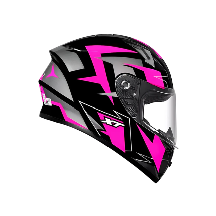 Capacete Ebf X-troy FF526 Crush - Preto e Rosa