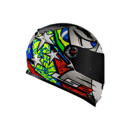 Capacete LS2 FF358 Alex Barros Réplica - Prata