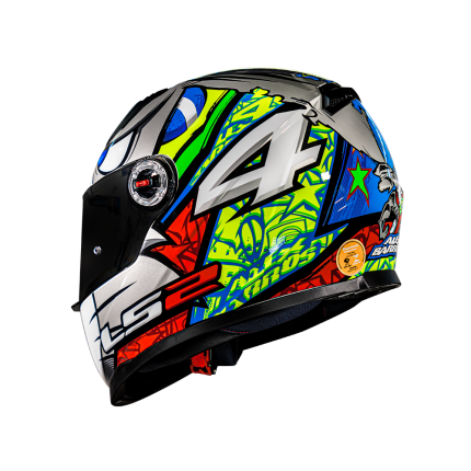 Capacete LS2 FF358 Alex Barros Réplica - Prata
