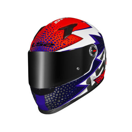 Capacete LS2 FF358 Speedy - Branco / Roxo / Laranja