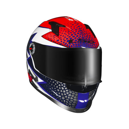 Capacete LS2 FF358 Speedy - Branco / Roxo / Laranja