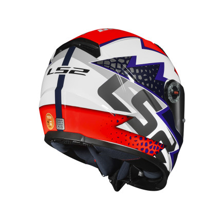 Capacete LS2 FF358 Speedy - Branco / Roxo / Laranja