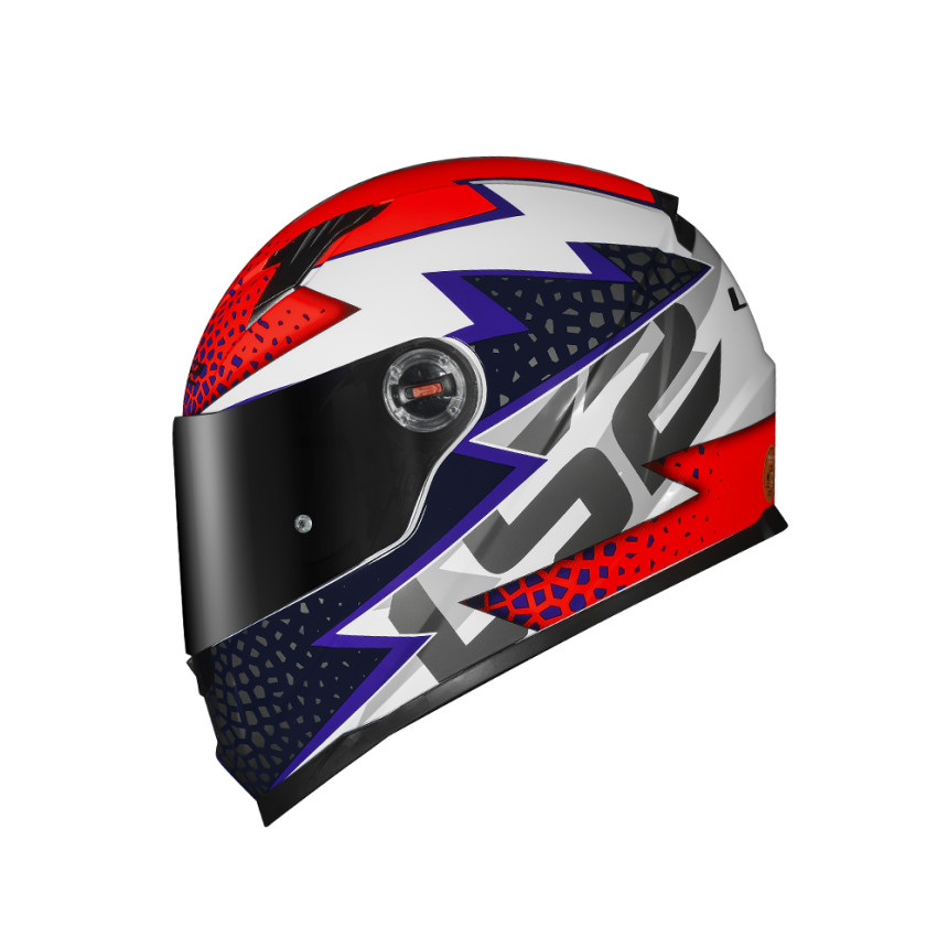 Capacete LS2 FF358 Speedy - Branco / Roxo / Laranja