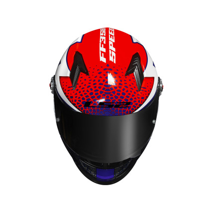 Capacete LS2 FF358 Speedy - Branco / Roxo / Laranja