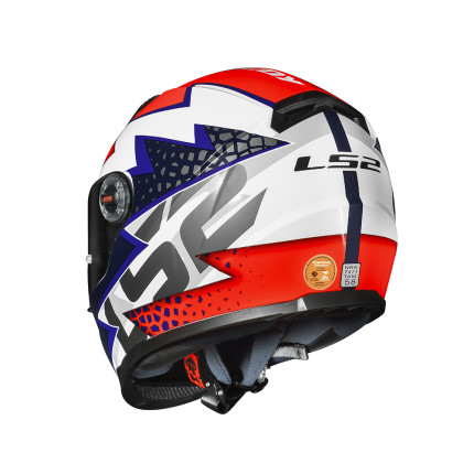 Capacete LS2 FF358 Speedy - Branco / Roxo / Laranja