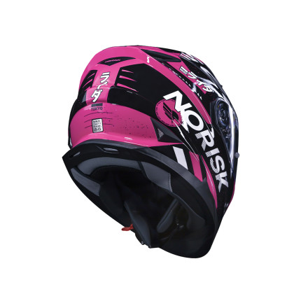 Capacete Norisk FF302 Tokyo - Preto e Rosa