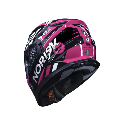 Capacete Norisk FF302 Tokyo - Preto e Rosa