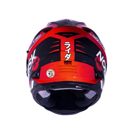 Capacete Norisk FF302 Tokyo - Preto / Branco / Vermelho