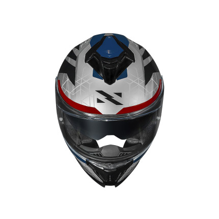 Capacete Norisk Strada II Evoque - Prata / Vermelho / Azul