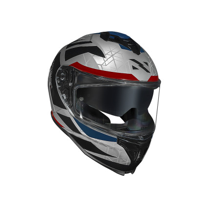 Capacete Norisk Strada II Evoque - Prata / Vermelho / Azul