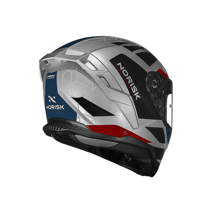 Capacete Norisk Strada II Evoque - Prata / Vermelho / Azul