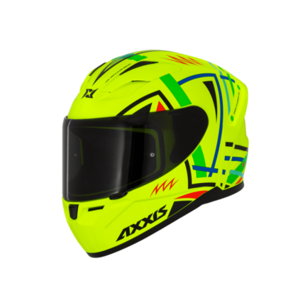Capacete Axxis Segment Apolo Mandala A3 - Amarelo Fluorescente