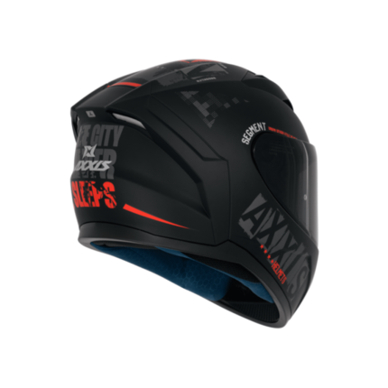 Capacete Axxis Segment Apolo NYC B5 - Preto Fosco e Vermelho