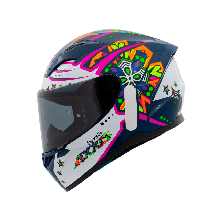 Capacete Axxis Segment Star C7 - Branco e Azul
