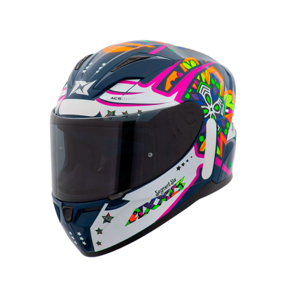 Capacete Axxis Segment Star C7 - Branco e Azul