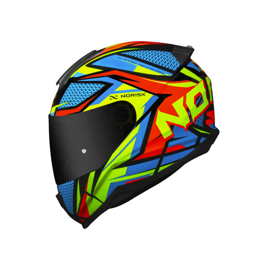 Capacete Norisk Razor Sharp - Preto / Amarelo / Laranja