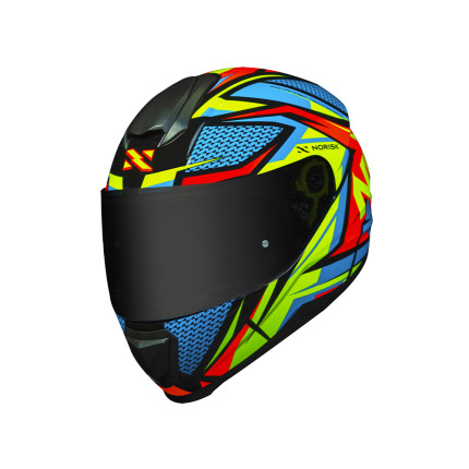 Capacete Norisk Razor Sharp - Preto / Amarelo / Laranja