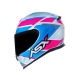 Capacete Asx Eagle Fast - Branco / Rosa / Azul