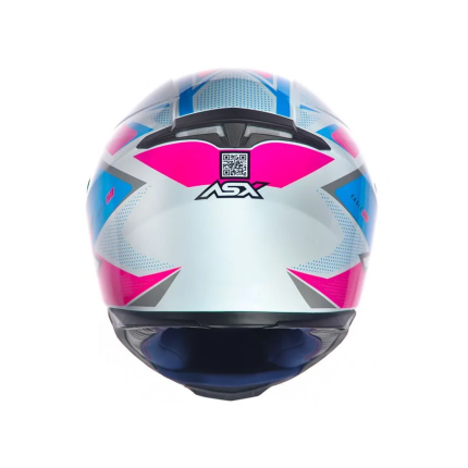 Capacete Asx Eagle Fast - Branco / Rosa / Azul