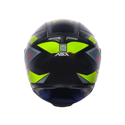 Capacete Asx Eagle Fast - Preto Fosco / Amarelo / Cinza