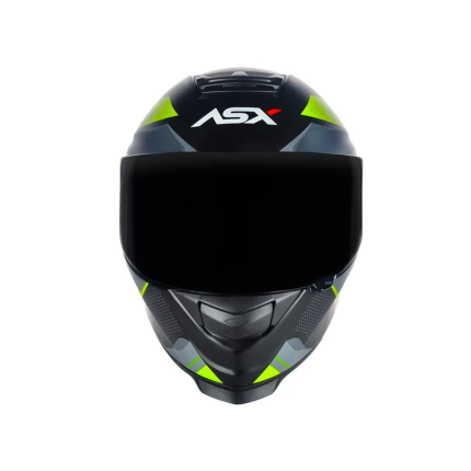 Capacete Asx Eagle Fast - Preto Fosco / Amarelo / Cinza