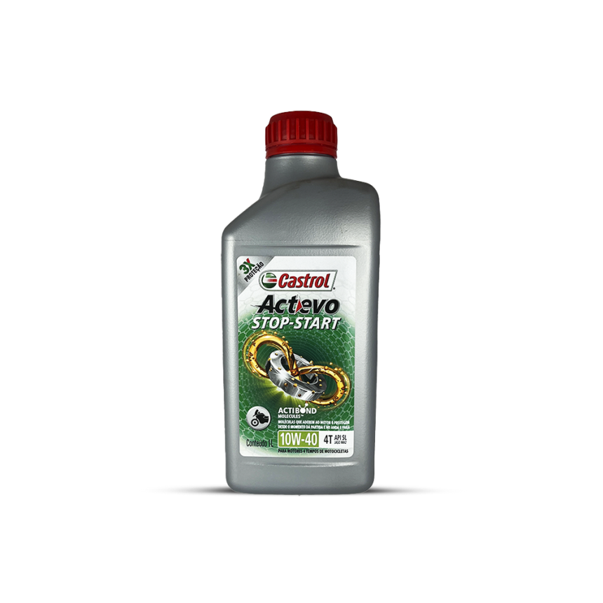 Óleo Castrol 10W-40 4T Actevo Stop-Start Semissintético 1L