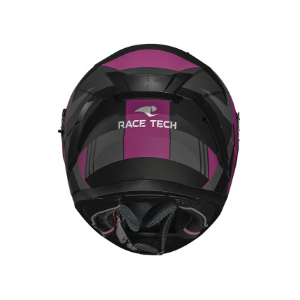 Capacete Race Tech Volt Abstrak - Preto Fosco e Rosa