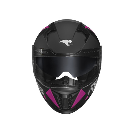 Capacete Race Tech Volt Abstrak - Preto Fosco e Rosa