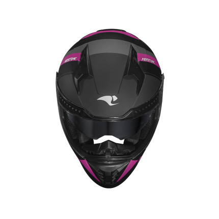 Capacete Race Tech Volt Abstrak - Preto Fosco e Rosa