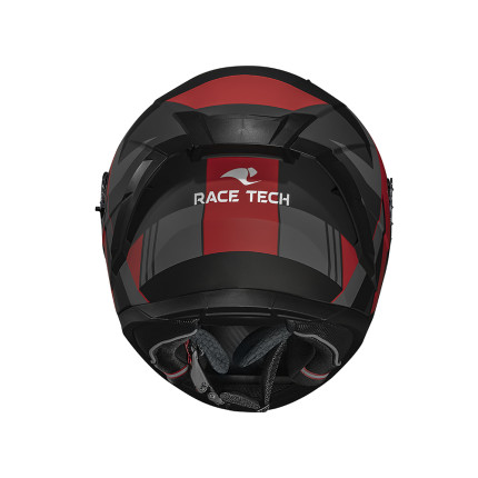 Capacete Race Tech Volt Abstrak - Preto Fosco e Vermelho