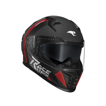Capacete Race Tech Volt Abstrak - Preto Fosco e Vermelho