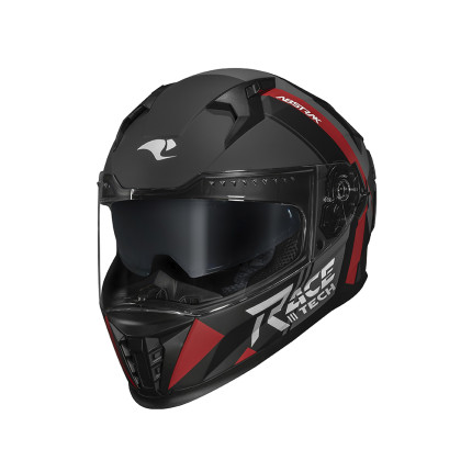 Capacete Race Tech Volt Abstrak - Preto Fosco e Vermelho