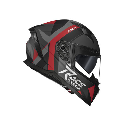 Capacete Race Tech Volt Abstrak - Preto Fosco e Vermelho