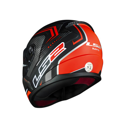 Capacete LS2 FF353 Rapid Doom - Preto Fosco e Vermelho