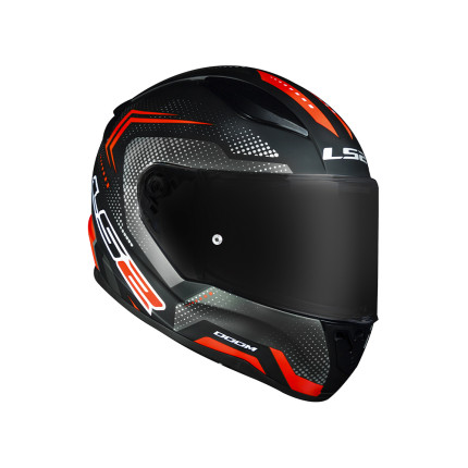 Capacete LS2 FF353 Rapid Doom - Preto Fosco e Vermelho