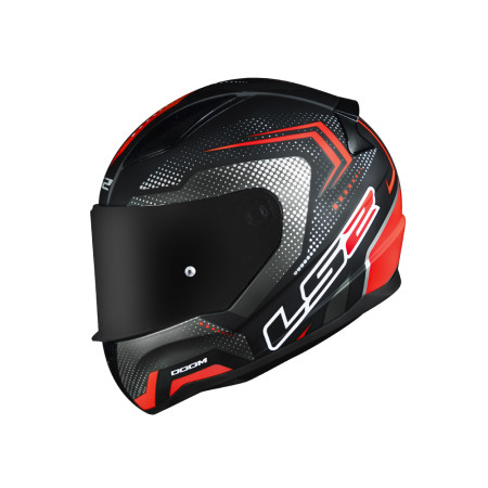 Capacete LS2 FF353 Rapid Doom - Preto Fosco e Vermelho