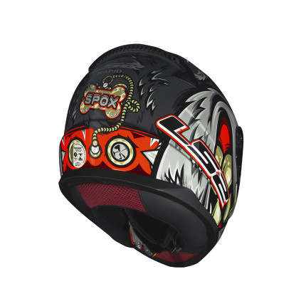 Capacete LS2 FF353 Rapid Spox - Cinza e Vermelho