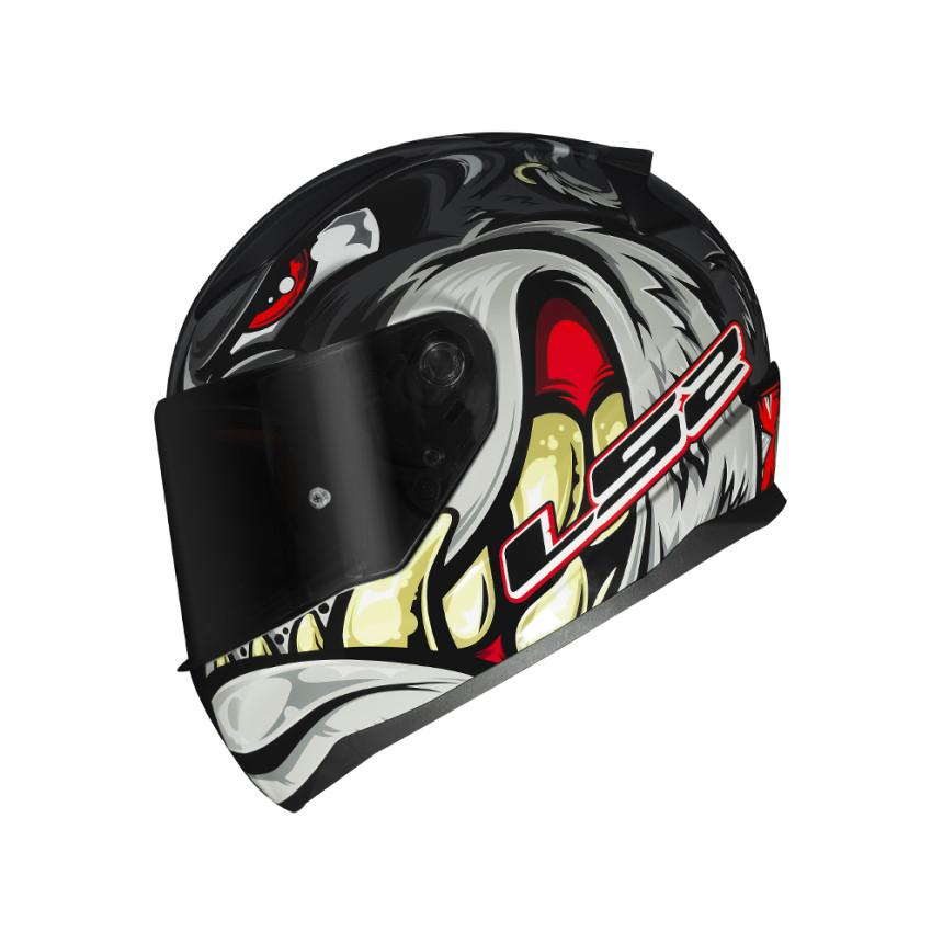 Capacete LS2 FF353 Rapid Spox - Cinza e Vermelho