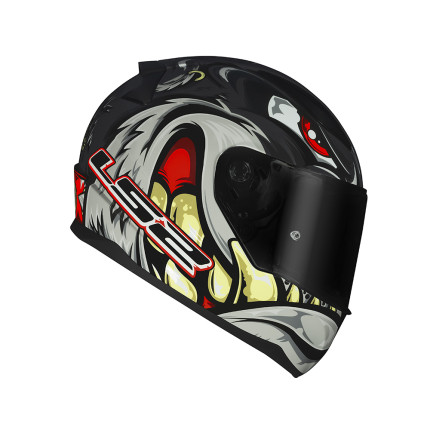 Capacete LS2 FF353 Rapid Spox - Cinza e Vermelho