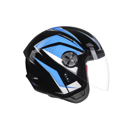 Capacete FLY Jet HG Freedom - Preto e Azul