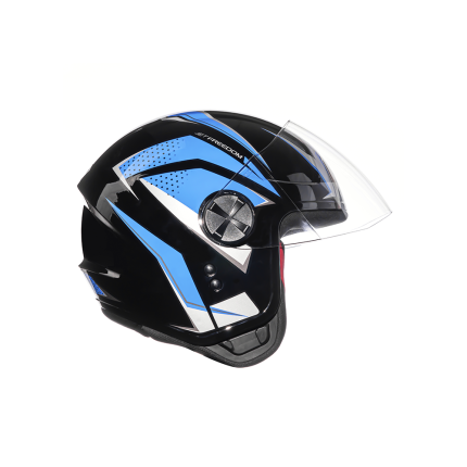 Capacete FLY Jet HG Freedom - Preto e Azul
