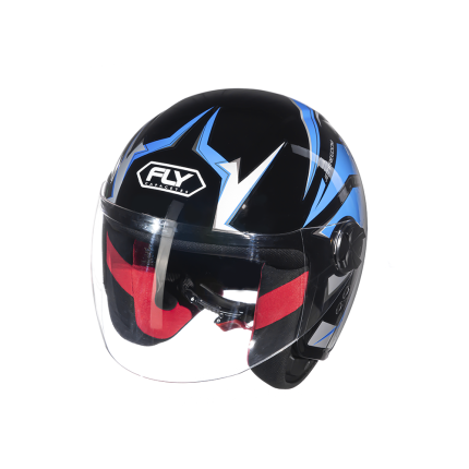 Capacete FLY Jet HG Freedom - Preto e Azul